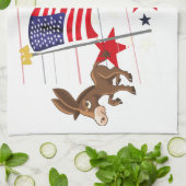 Demokratischer Donkey und republikanischer Elefant Geschirrtuch (Gefaltet)