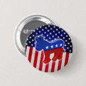 Demokratischer Esel Button (Vorne & Hinten)