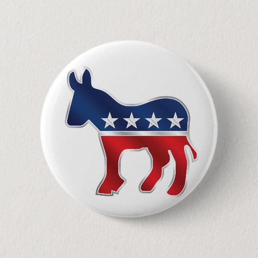 Demokratischer Esel-Knopf Button (Vorderseite)
