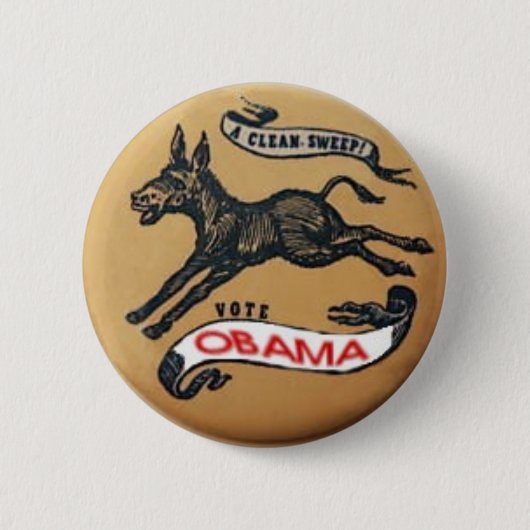 Demokratischer Esel-Knopf Obama Button (Vorderseite)