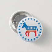 Demokratischer Eselknopf Button (Vorne & Hinten)