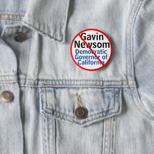 Demokratischer Gavin Newsom CA-Gouverneur Button