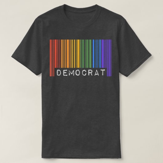 Demokratischer Gay Pride Flaggencode Que Rainbow L T-Shirt (Design vorne)