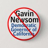 Demokratischer Gouverneur von Gavin Newsom Button (Vorderseite)
