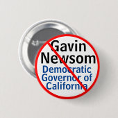 Demokratischer Gouverneur von Gavin Newsom Button (Vorne & Hinten)