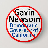 Demokratischer Gouverneur von Gavin Newsom Button (Vorderseite)