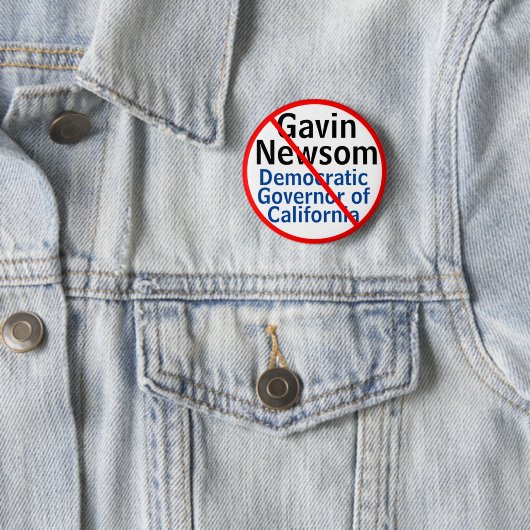 Demokratischer Gouverneur von Gavin Newsom Button (Beispiel)