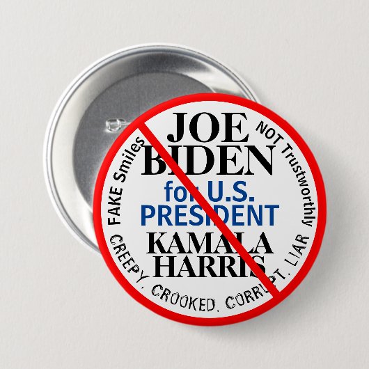Demokratischer Joe Biden Kamala Harris Button (Vorne & Hinten)