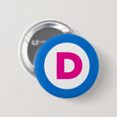 Demokratischer Knopf Button (Vorne & Hinten)