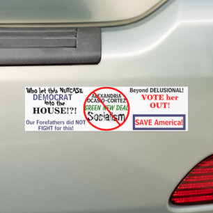 Demokratischer Ocasio-Cortez Grüner New Deal Autoaufkleber