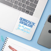 Demokratischer Sozialismus Aufkleber (Laptop mit iPhone)