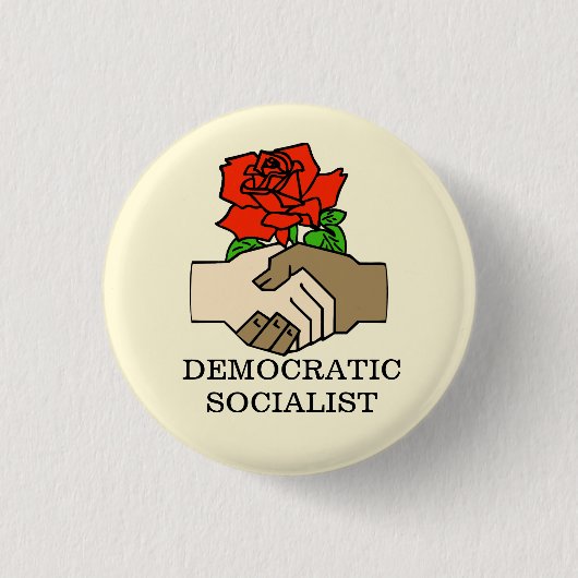 Demokratischer sozialistischer Knopf Button (Vorderseite)