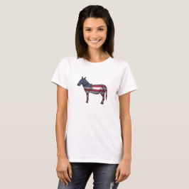 Demokratisches Donkey-amerikanisches Flag-Shirt T-Shirt