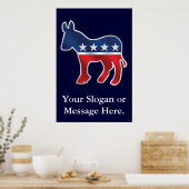 Demokratisches Donkey Custom Poster (Küche)