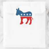 DEMOKRATISCHES LOGO RUNDER AUFKLEBER (Tasche)