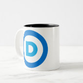 Demokratisches Logo Zweifarbige Tasse (Vorderseite Links)