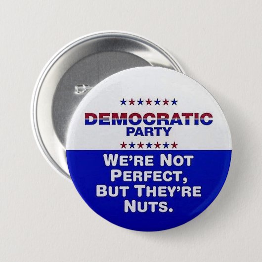 Demokratisches Party Button (Vorne & Hinten)