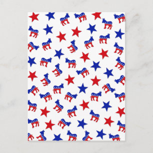 Demokratisches Party Collage Postkarte