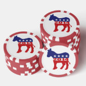 Demokratisches Party der Abstimmungs-2014 Pokerchips (Stapel)