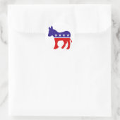 Demokratisches Party Donkey Round Stickers (Tasche)