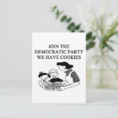 demokratisches Party Einladungspostkarte (Stehend Vorderseite)