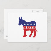 Demokratisches Party Einladungspostkarte (Vorne/Hinten)