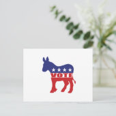 Demokratisches Party Einladungspostkarte (Stehend Vorderseite)