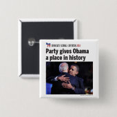 Demokratisches Party gibt Obama-Platz in der Button (Vorne & Hinten)