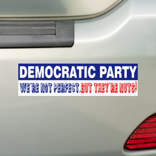 DEMOKRATISCHES PARTY. NICHT PERFEKT, ABER SIE AUTOAUFKLEBER (Auf Auto)