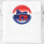 Demokratisches Party Runder Aufkleber (Tasche)