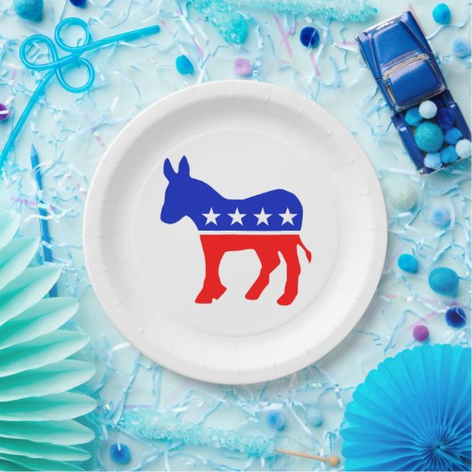 Demokratisches Party-Symbol Pappteller (Party)