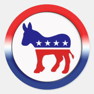 Demokratisches Party-Symbol Runder Aufkleber