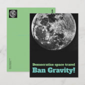 Demokratisieren Raumfahrt - Ban Gravity! Postkarte (Vorne/Hinten)