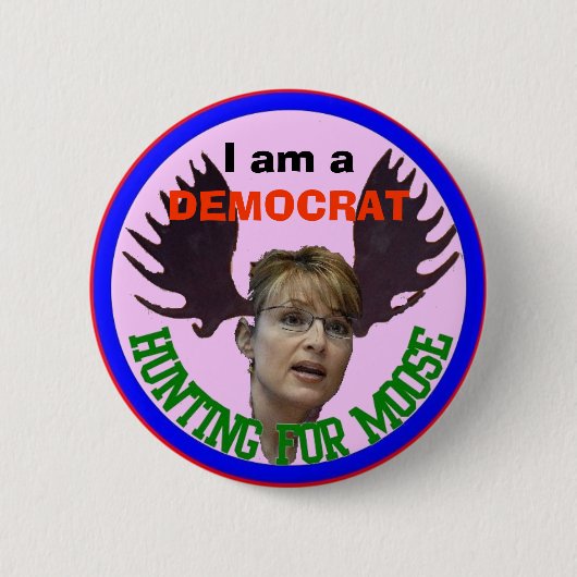 Demokratjagd für moos button (Vorderseite)
