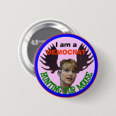 Demokratjagd für moos button (Vorne & Hinten)