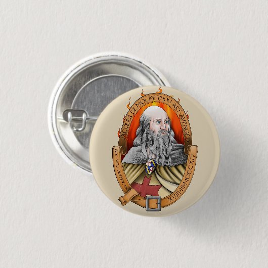 Demolay Tausendkunst Jacques avenged Button (Vorne & Hinten)