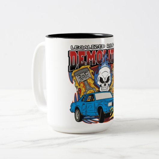 Demolierung Derby Zweifarbige Tasse (Vorderseite Links)