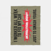 Demolierungs-Derby-Zertrümmern Ihr Auto Fleecedecke (Vorderseite)