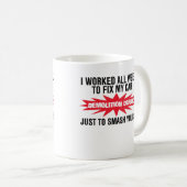 Demolierungs-Derby-Zertrümmern Ihr Auto Kaffeetasse (VorderseiteRechts)