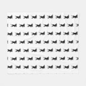 Demon Aries Black and White Fleecedecke (Vorderseite (Horizontal))