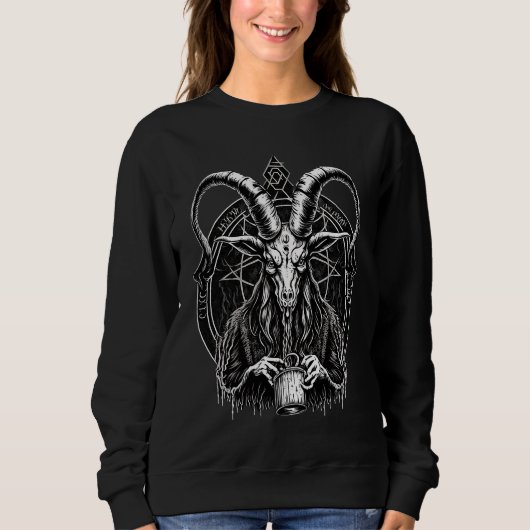 Demon Baphomet Occult Gothic and Witchcraft Sweatshirt (Vorderseite)