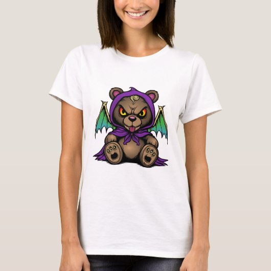 Demon Bear – Süß aber Verflucht" T-Shirt (Vorderseite)