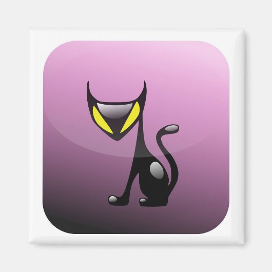 Demon Cat App Magnet (Vorne)