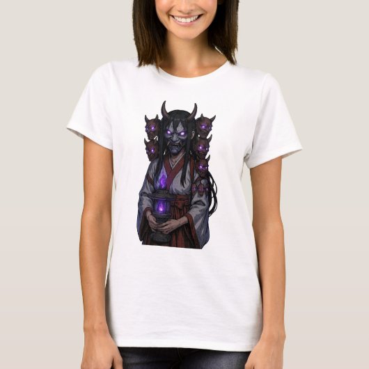 Demon Cyberpunk Anime Girl T-Shirt (Vorderseite)
