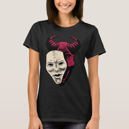 Demon Devil Mask Vaporwave Demon T-Shirt (Vorderseite)