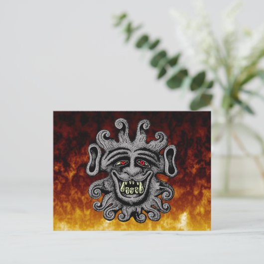 Demon Door Knocker Postkarten (Stehend Vorderseite)