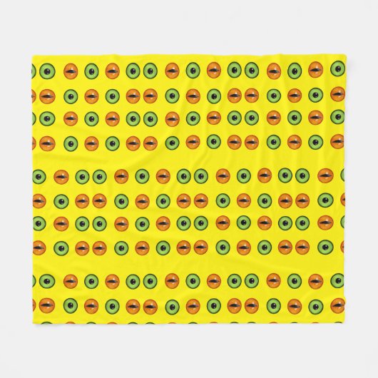 Demon Eyes Fleecedecke (Vorderseite (Horizontal))