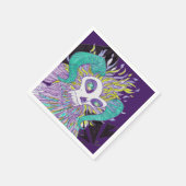 Demon Feathers Spooky Monster Serviette (Ecke)