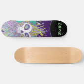 Demon Feathers Spooky Monster Skateboard (Horizontal)