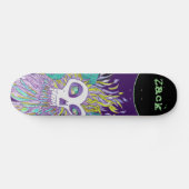 Demon Feathers Spooky Monster Skateboard (Horizontal)